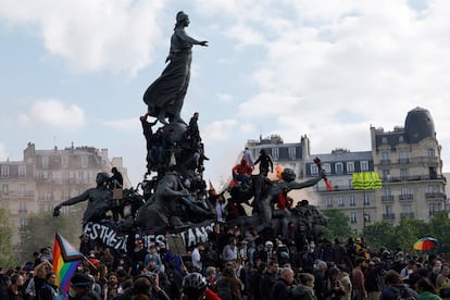 Manifestación del Primero de Mayo en París, en 2023.