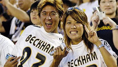 El inglés Beckahm, del Madrid, sigue siendo el gran icono mediático entre los jóvenes aficionados japoneses.