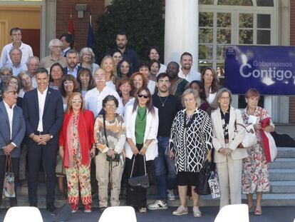 Pedro Sánchez en el acto de apertura del curso político este lunes en el Palacio de la Moncloa.