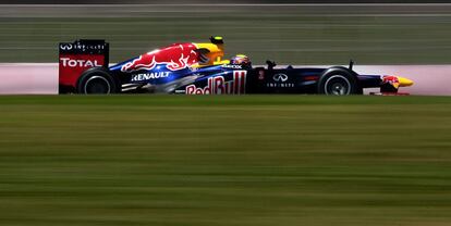 El piloto australiano de la escudería Red Bull Mark Webber.