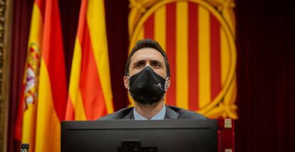 El presidente del Parlament, Roger Torrent, el 30 de septiembre de 2020.