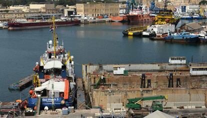 La nave 'Sea Watch 3', en el puerto de La Valeta el 24 de junio.