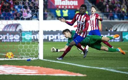 Thomas celebra su gol al Levante.