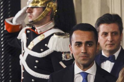 Luigi Di Maio, líder del Movimiento 5 Estrellas, ayer en el Palacio del Quirinal.