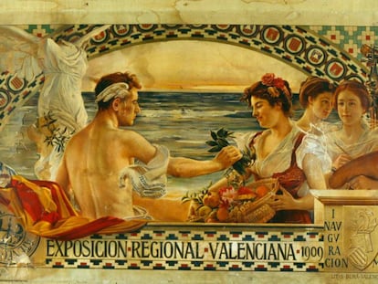 Cartell de l'exposició regional valenciana del 1909.  