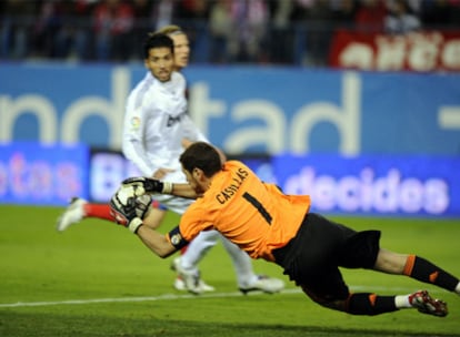 Casillas, durante el partido