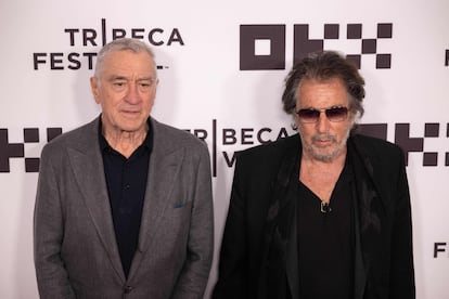Robert De Niro y Al Pacino durante una proyección de 'Heat' en 2022 en el Festival de Tribeca.