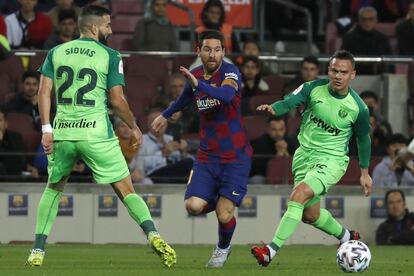 Messi, en una acción del partido. 