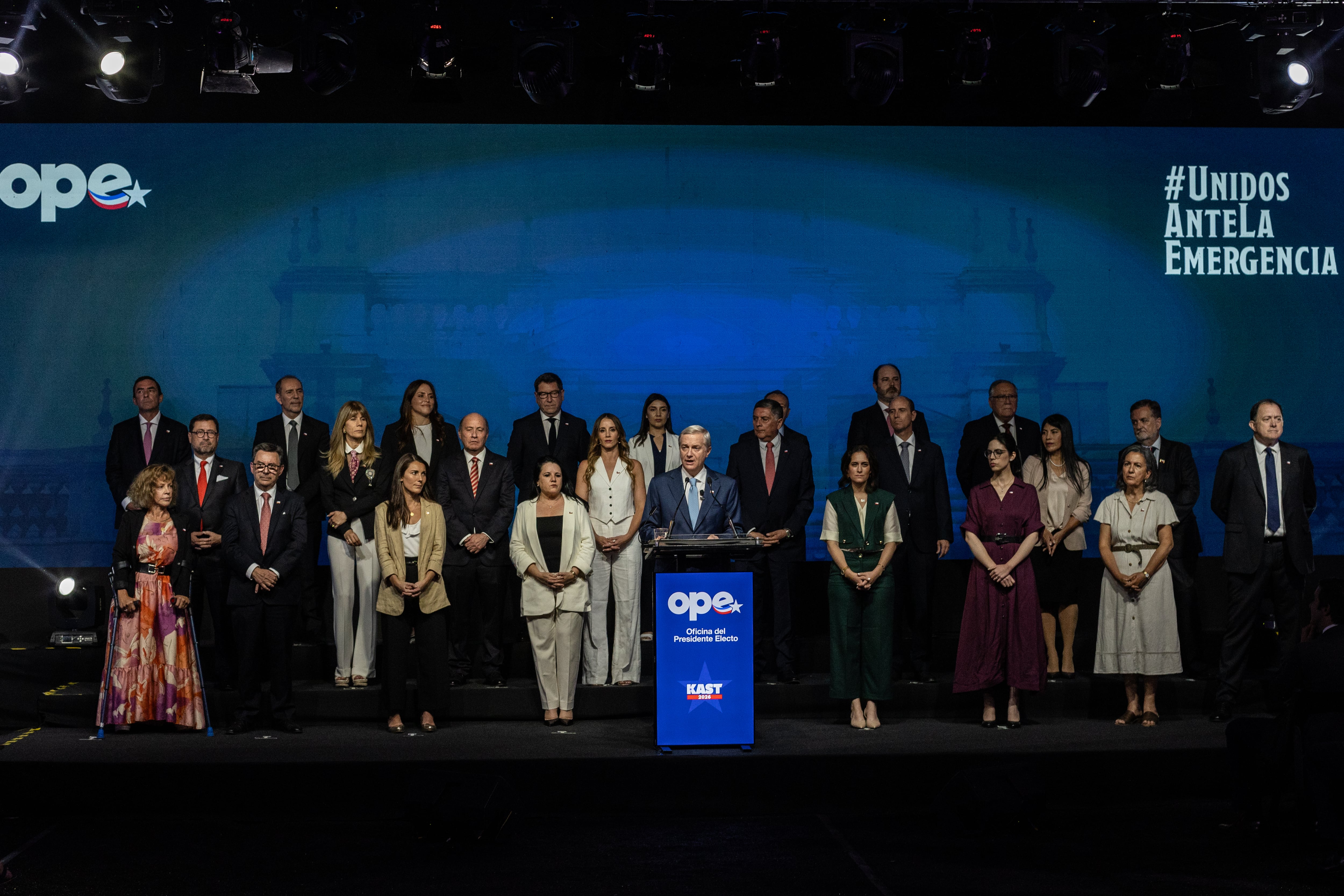 Presentación del gabinete de José Antonio Kast, en Santiago (Chile), el 20 de enero.
