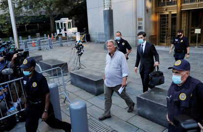 Steve Bannon, a la salida del Juzgado Federal de Manahattan el 20 de agosto.
