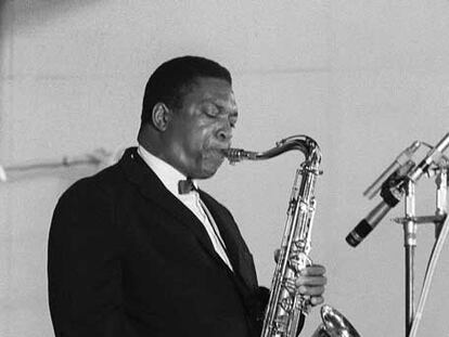 John Coltrane, en una actuación en París.