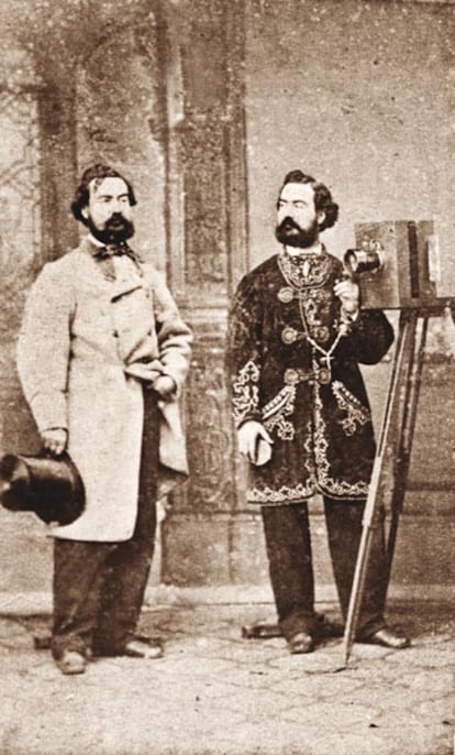 Retrato doble de Antonio Fernandez Napoleón. 1855. Colección particular.