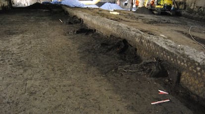 Una imagen del depósito hídrico imperial hallado en Roma.