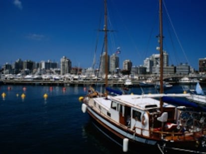 Puerto y panorámica de Punta del Este (Uruguay).