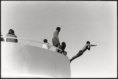 Imagen de Javier Campano en Tenerife, en 1987.