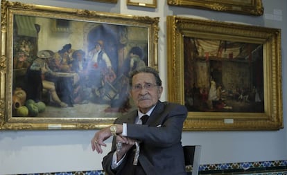 El coleccionista Mariano Bellver, este jueves en la inauguración de la Casa Fabiola. 