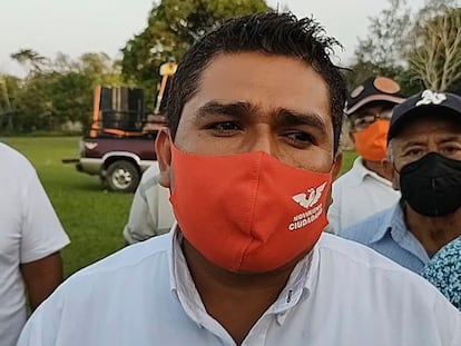 René Tovar, candidato de Movimiento Ciudadano a la presidencia municipal de Cazones, Veracruz.