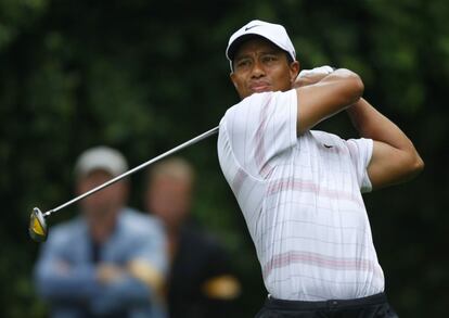 Tiger Woods durante la tercera jornada del Masters de Augusta.