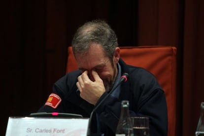 Carles Font Gili, Delta 0, durante su intervención en la Comisión de Investigación en el Parlament.