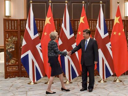 Xi Jinping y Theresa May en la cumbre del G20 en Hangzhou (China).