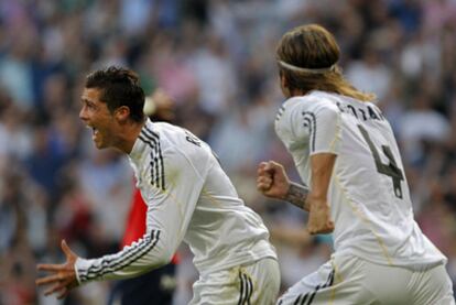 Cristiano celebra el gol de la victoria