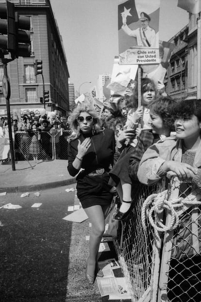 Manifestantes por el 'sí', en Santiago de Chile, en 1988.