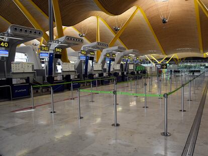 Interior del Aeropuerto Adolfo Suárez Madrid Barajas.