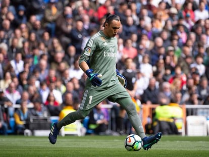 Keylor, durante el partido contra el Atlético.