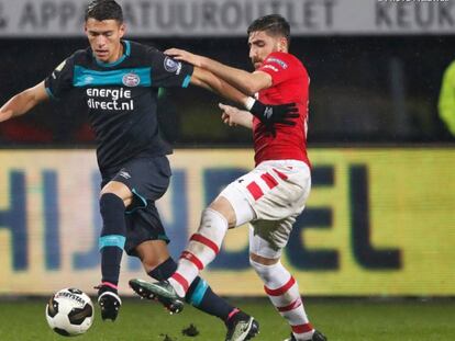 Moreno durante un partido de la Eredivisie