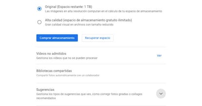 Configura las sugerencias de Google Fotos.