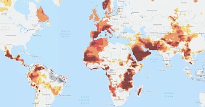 El Índice de cambio climático global del 27 de octubre de 2022 revela las influencias del calentamiento global en las temperaturas en América Latina, Europa occidental, África y Asia.