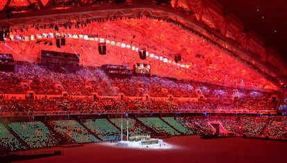 Vista del estadio Fisht durante la ceremonia de inauguración de los Juegos Olímpicos de Invierno 2014.