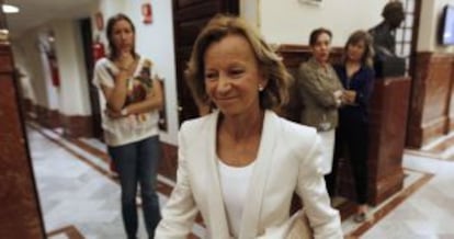 La vicepresidenta, el miércoles en el Congreso.