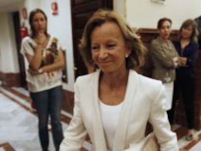 La vicepresidenta, el miércoles en el Congreso.