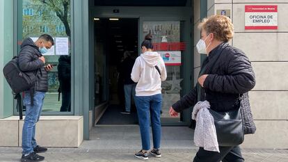 An unemployment office in Madrid on March 29.