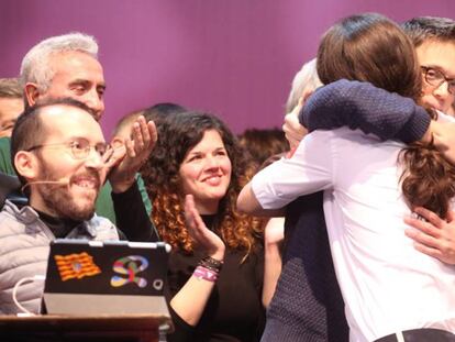 Íñigo Errejon y Pablo Iglesias, este domingo.