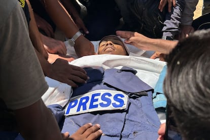 Un periodista asesinado por Israel en Gaza, el pasado 25 de agosto.