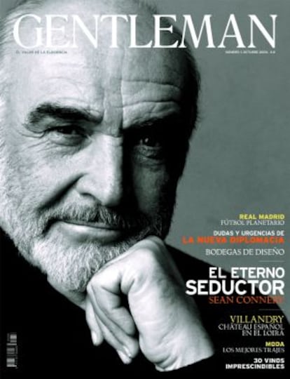 Portada del primero número, en 2003, de la revista 'Gentleman'.