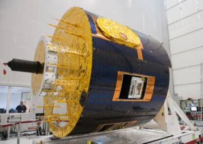 En la imagen, el Meteosat de Segunda Generación, tres veces más pesado que su predecesor.