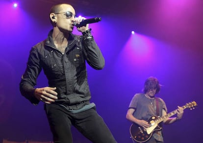 Chester Bennington, en un concierto en mayo de 2015 en Camden, en EE UU.