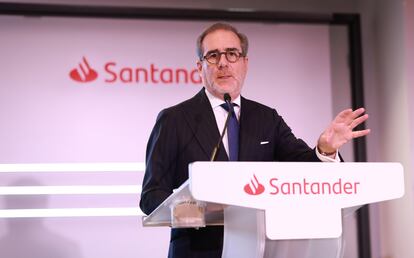 Hector Grisi, consejero delegado del Banco Santander, durante la presentació de resultados del grupo.