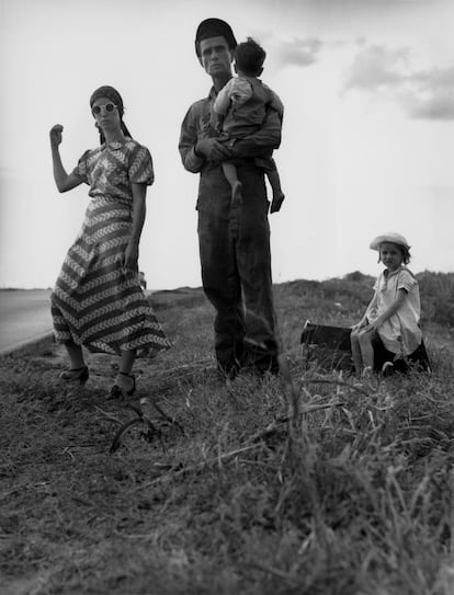 Família na estrada, Oklahoma, 1938