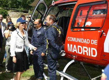 La presidenta Aguirre, durante la presentación del plan Informa 2008.