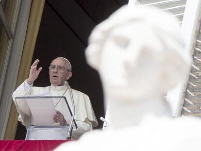 O papa Francisco na missa dominical no Vaticano.