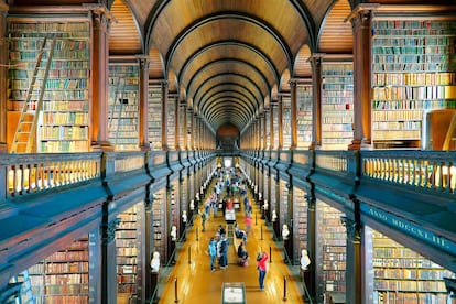 The Long Room, una de las salas de la biblioteca del Trinity Collage.