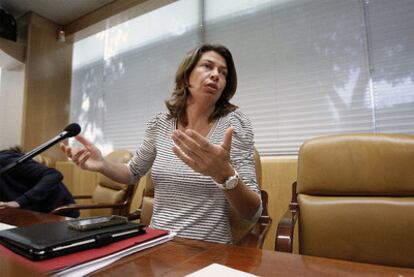 Lucía Figar, en la rueda de prensa tras el Consejo de Gobierno del pasado día 1.