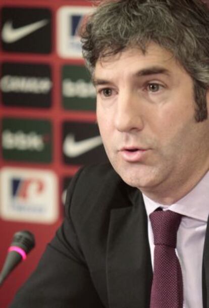 Urrutia, durante su rueda de prensa.