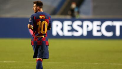 Messi, durante un partido del Barcelona la temporada pasada.