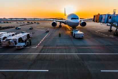 El aeropuerto de Barcelona.