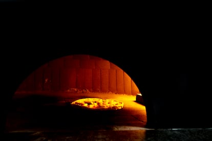 El horno de pizzas de The Cooking Lab.